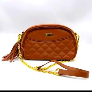 NWOT. JOY & lman Quilted‎ Leather Crossbody Bag.